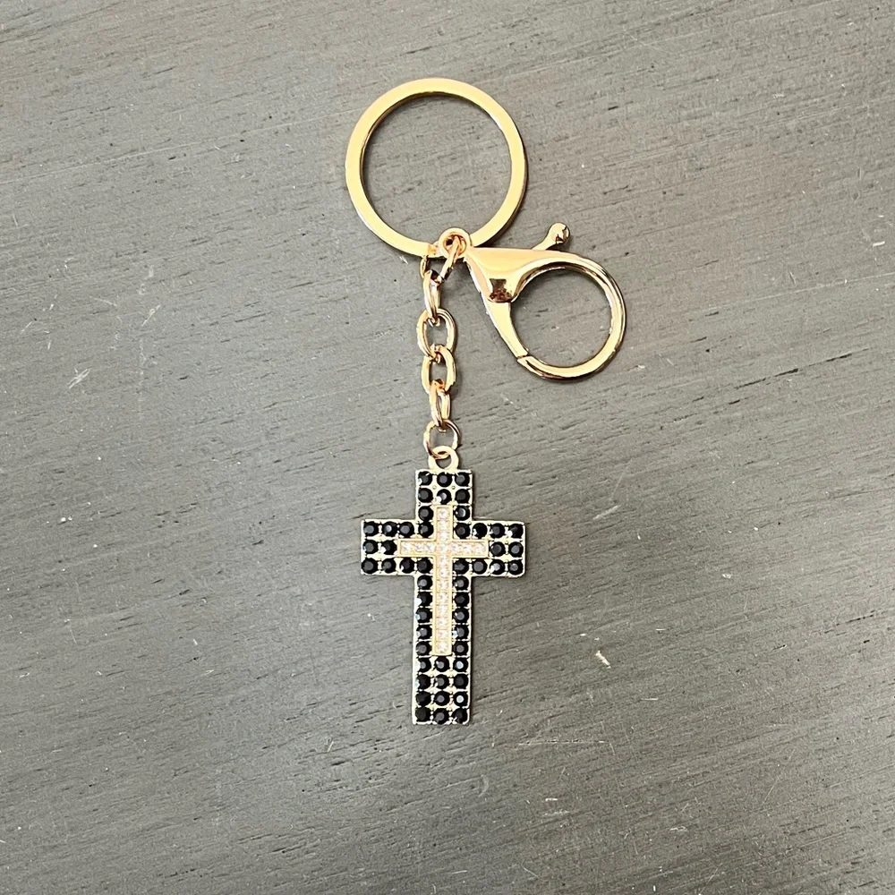 Cross Royal Blue & Clear Allover Rhinestone 4